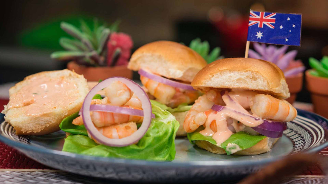 Prawn Burger with Special Sauce